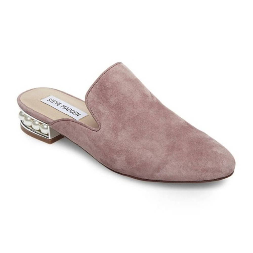 🆕 STEVE MADDEN Embellished Suede Mules - Picture 2 of 8